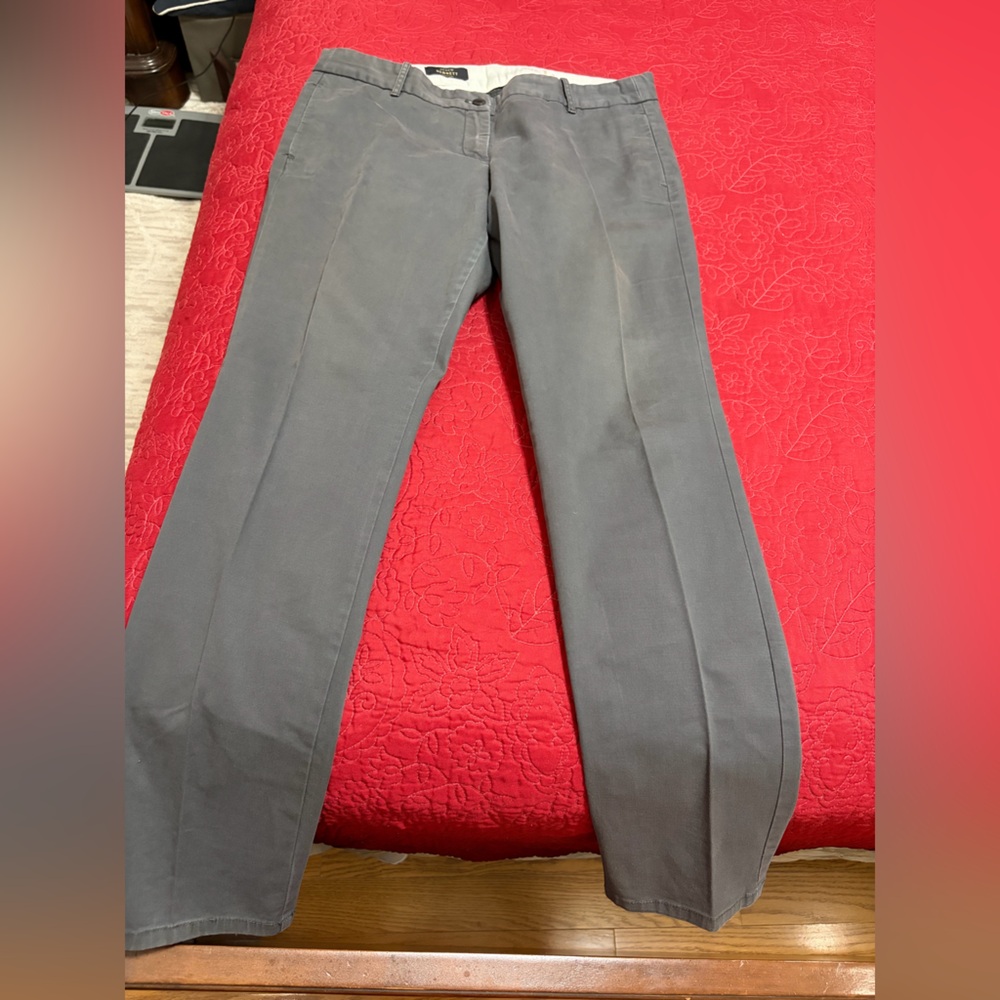 J. Crew Women’s Bennett Chino Straight Flat Front Trouser/Pant Grey Size 14